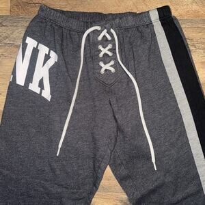 PINK Victoria’s Secret Lace Up Waist Jogger Fleece Sweat Pants Size Small